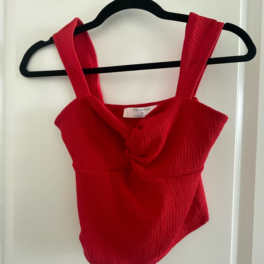 Primark Red Fitted Bustier Tank Top